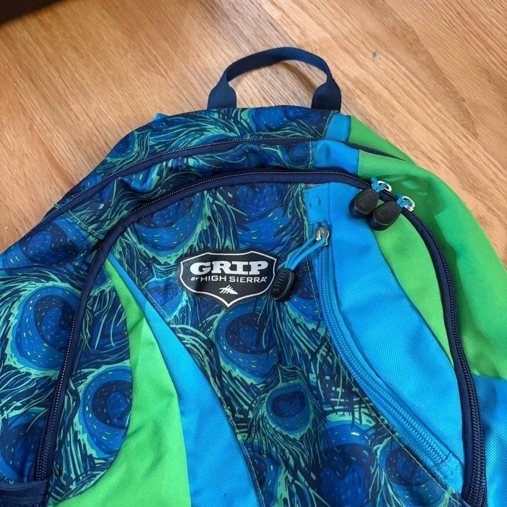 Grip High Sierra Backpack Book Bag Blue Green Kids